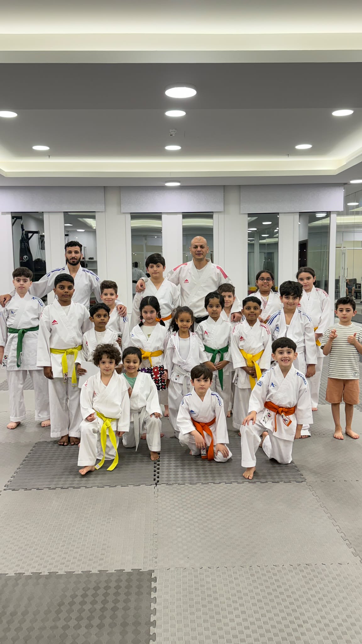 Junior karate class at Golden Lion