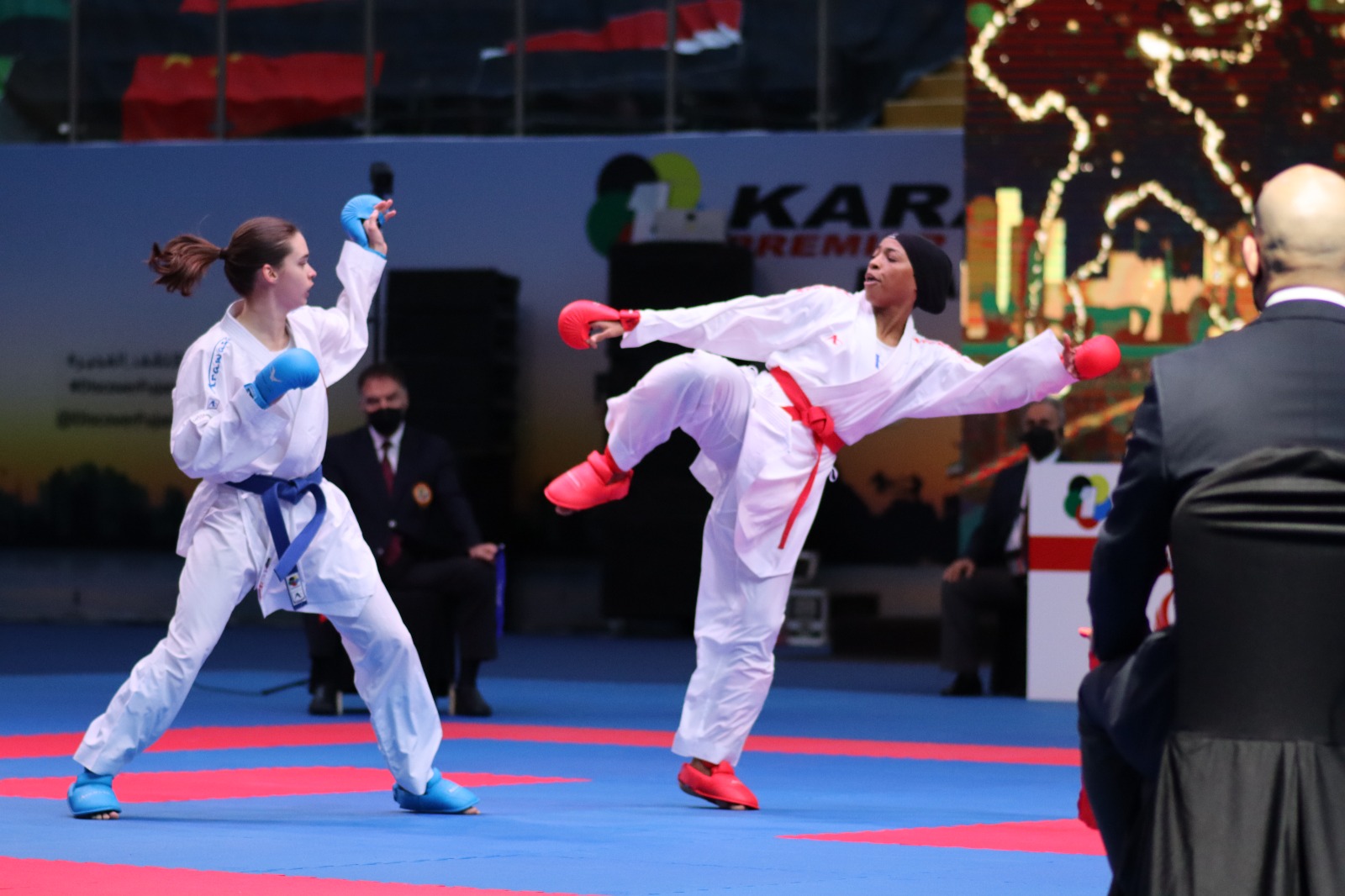 Spinning kick at the Karate1 Premier League